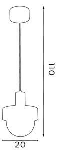 Závesný luster na lanku CANAN 1xE27/15W/230V pr. 20 cm béžová