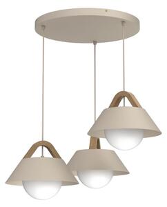 Luster na lanku FUNDA 3xE27/15W/230V béžový