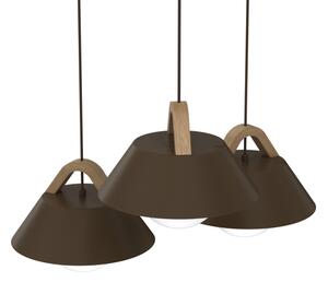 Luster na lanku FUNDA 3xE27/15W/230V hnedý