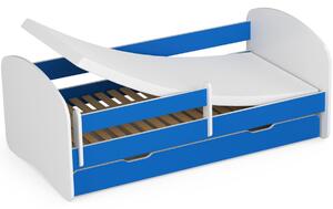 Ak furniture Detská posteľ SMILE 160x80 cm modrá