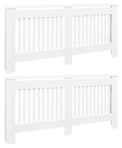Kryt na radiátor 2 ks kompozitné drevo biely 172 cm