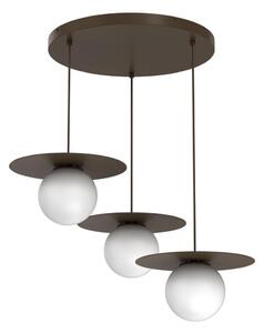 Závesné svietidlo na lankách FLAT 3xE27/15W/230V hnedé