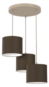 Závesný luster na lanku ARDEN 3xE27/15W/230V pr. 30 cm béžová/hnedá