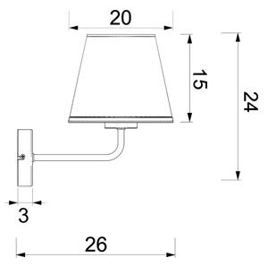 Nástenné svietidlo ARDEN 1xE27/15W/230V béžové/hnedé