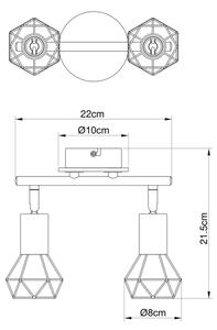 Globo 54802S-2 - Bodové svietidlo XARA 2xE14/40W/230V