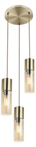 Globo 21000-3HM - Luster na lanku ANNIKA 3xE27/25W/230V pr. 30 cm mosadz
