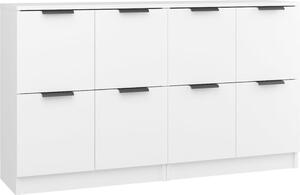 Komody 2 ks biele 60x30x70 cm spracované drevo