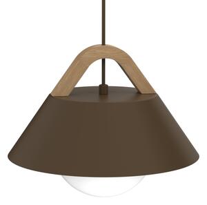 Závesný luster FUNDA na lanku 1xE27/15W/230V hnedý