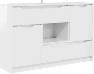 Servírovacia skriňa Vysoký lesk bielej 100 x 30 x 65,6