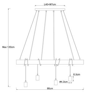 Globo 15439-4 - Luster na lanku AUSTON 4xE27/60W/230V