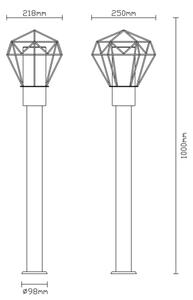 Globo 31357 - Vonkajšia lampa HORACE 1xE27/15W/230V IP44