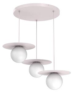 Závesný luster na lanku FLAT 3xE27/15W/230V krémový