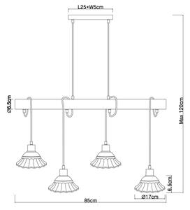 Globo 54050-4H - Luster na lanku JOWITA 4xE27/40W/230V