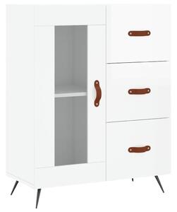 Komoda lesklá biela 69,5x34x90 cm spracované drevo