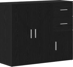 Komoda čierna dub 91x29,5x75 cm, imitácia dreva