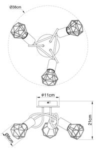 Globo 54802S-3 - Bodové svietidlo XARA 3xE14/40W/230V
