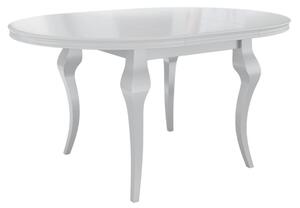 Rozkladací jedálenský stôl 100 cm so 4 stoličkami KRAM 2 - biely / čierny / biely