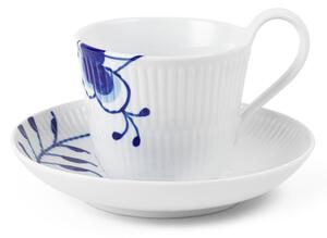 Porcelánová šálka s podšálkou Blue Fluted Mega 240 ml