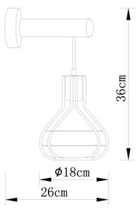 Globo 15388W - Nástenné svietidlo CLASTRA 1xE27/60W/230V
