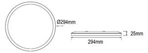 Globo 41562-18W - LED Kúpeľňové stropné svietidlo SAPANA LED/18W/230V IP44