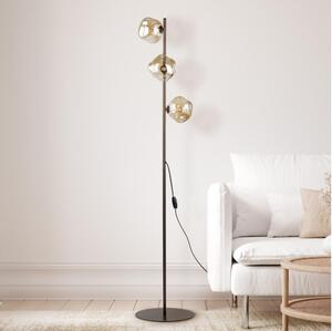 Brilagi - Stojacia lampa VULCANO 3xG9/8W/230V bronzová/dymová béžová