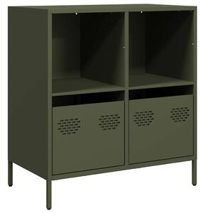 Komoda olivovozelená 68x39x73,5 cm oceľ valcovaná za studena