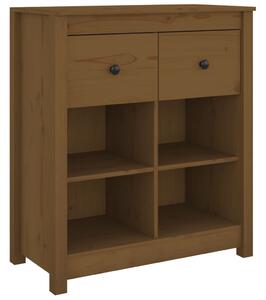 Komoda medovo-hnedá 70x35x80 cm masívne borovicové drevo