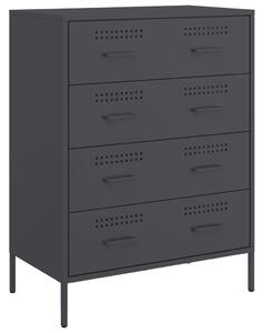 Komoda antracitová 68x39x89 cm oceľ