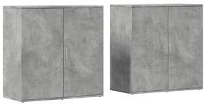 Komody 2 ks betónovosivé 79x38x80 cm kompozitné drevo