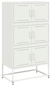Komoda biela 68,5x38,5x123,5 cm oceľ