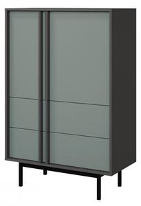 Mirjan24 Komoda Wektus 2S2D WK05, Farby: antracit / aloe 5903211424922
