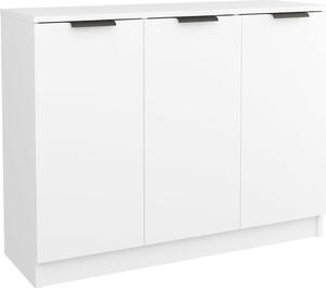 Komoda biela 90,5x30x70 cm spracované drevo