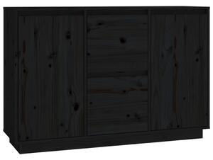 Komoda čierna 111x34x75 cm borovicový masív
