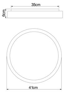 Globo 41586-18 - LED Stmievateľné stropné svietidlo SONNY LED/18W/230V + DO