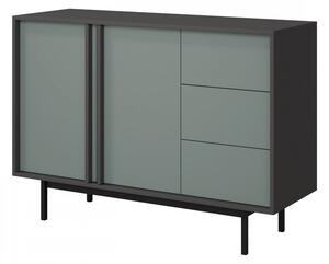 Mirjan24 Komoda Wektus 3S2D WK07, Farby: antracit / aloe 5903211424984