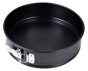 Forma na tortu Masterpro / Ø 24 cm / okrúhly tvar / uhlíková oceľ / nepriľnavý povrch / čierna