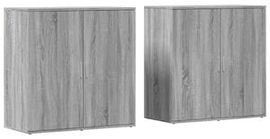 Komody 2 ks sivé sonoma 79x38x80 cm kompozitné drevo