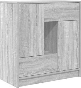 Komoda so zásuvkami a dvierkami, sivá sonoma 70,5x34x74,5 cm