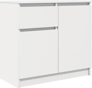 Komoda so zásuvkou, biela 71x35x65 cm, kompozitné drevo