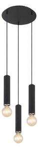 Globo 15499-3H - Luster na lanku MARION 3xE27/60W/230V čierne drevo