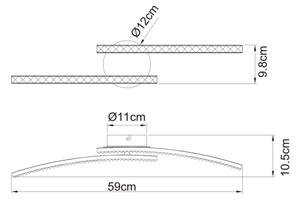 Globo 67169-12IP - LED Kúpeľňový prisadený luster JULES 2xLED/6W/230V IP44
