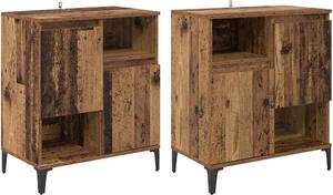 Komody 2 pcs Staré drevo 60 x 35 x 70 cm Kompozitné drevo