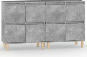 Komody 2 ks betónovo sivé 60x35x70 cm kompozitné drevo