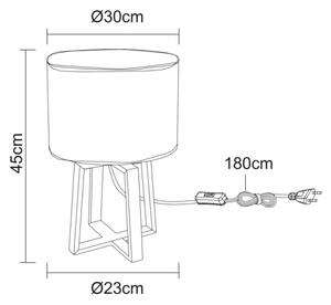 Globo 21621B - Stolná lampa MORITZ 1xE14/40W/230V čierna