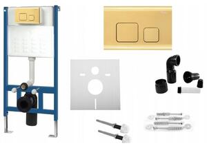 Rea Podomietkový modul pre závesné WC misy s tlačidlom F - zlatá