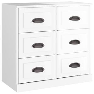 Komoda lesklá biela 70x35,5x67,5 cm spracované drevo