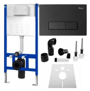 Rea Podomietkový modul pre závesné WC misy s tlačidlom H - čierna