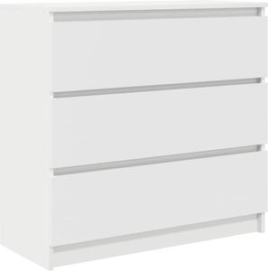 Komoda biela 80x35x76 cm kompozitné drevo