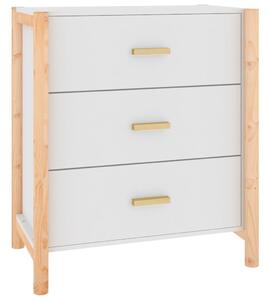 Komoda biela 62x38x70 cm spracované drevo