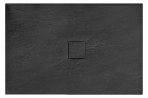 Rea - Sprchová vanička Stone - čierna -80x120 cm